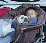 Kendall Albright and little human friend.png