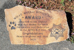 Shawn Forghani, What Would Woody Do Award stone, date corrected to 2025, Kathy Watson.jpg